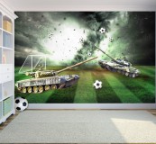 Fototapeta na ścianę tapeta na fizelinie dla dzieci czołg piłka 10721 Naklejkomania - zdjecie 1 - miniatura