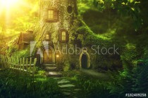 Fantasy tree house Naklejkomania - zdjecie 1 - miniatura
