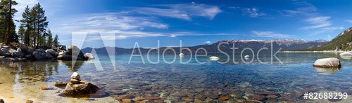 Lake Tahoe Panoramic Beach Landscape