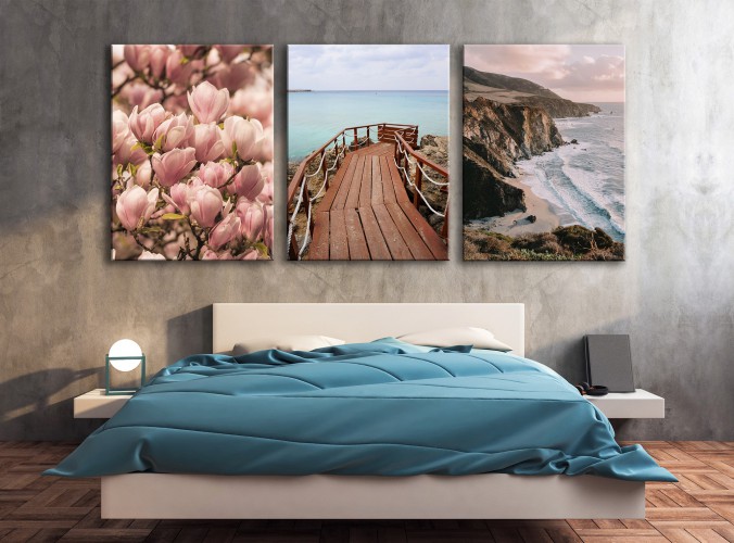 Obrazy na ścianę do salonu sypialni 19016 magnolia - zdjęcie 2