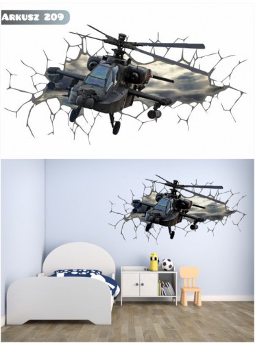Naklejki 3D motyw 209 helikopter Naklejkomania - zdjecie 1