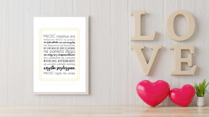 Plakat w ramie ślub wesele miłość 20528 - zdjęcie 3