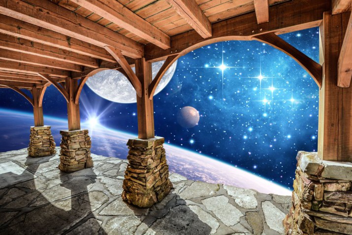 Fototapeta na ścianę tapeta na fizelinie do salonu 3D Galaktyczny widok 10651 - zdjęcie 2