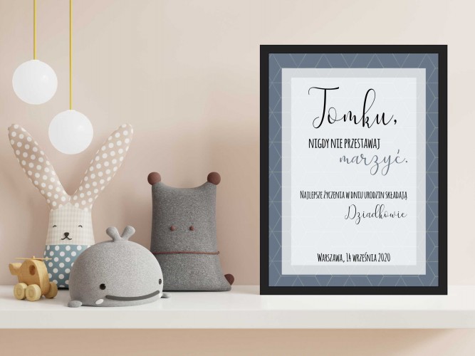 Plakat w ramie na urodzinowy dla dziecka 20507 - zdjęcie 2