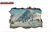 Naklejka na ścianę, dziura 3D góry zimą 337 Naklejkomania - zdjecie 2 - miniatura