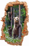 Naklejka na ścianę, dziura 3D niedźwiedź 3624 Naklejkomania - zdjecie 2 - miniatura