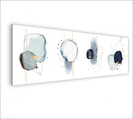 Obraz na ścianę do sypialni salonu akwarela, abstrakcja, kształty 20138 Naklejkomania - zdjecie 1