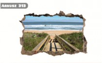 Naklejka na ścianę, dziura 3D most na plażę 313 Naklejkomania - zdjecie 2 - miniatura