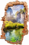 Naklejka na ścianę, dziura 3D  wodospad  3622 Naklejkomania - zdjecie 2 - miniatura