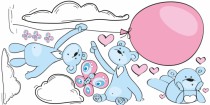 Naklejki dla dzieci - bajka, misie, chmurki, balony 15031 Naklejkomania - zdjecie 2 - miniatura