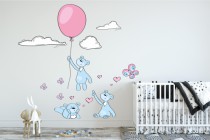 Naklejki dla dzieci - bajka, misie, chmurki, balony 15031 Naklejkomania - zdjecie 1 - miniatura