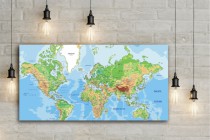 Tablice korkowe - mapa świata 5998 Naklejkomania - zdjecie 2 - miniatura
