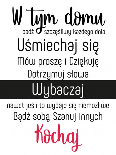 Tabliczki drewniane 60012 W tym domu... - zdjęcie 2