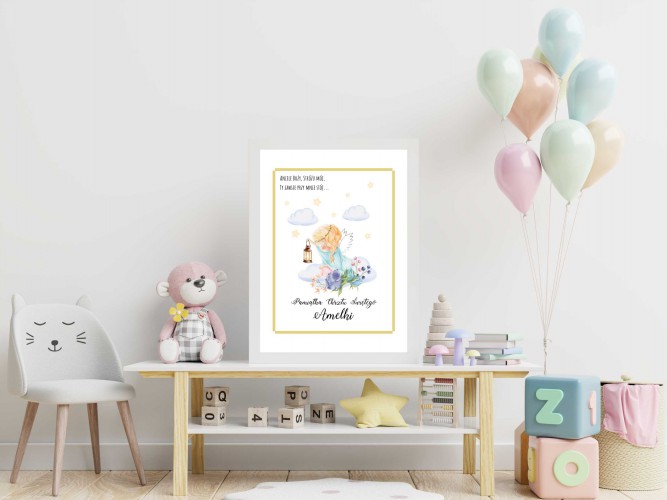 Plakat w ramie chrzest pamiątka 20344 - zdjęcie 2