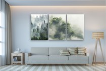 Obraz na ścianę do salonu  sypialni 41256 las we mgle Naklejkomania - zdjecie 3 - miniatura