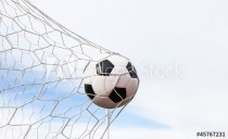football in the goal net Naklejkomania - zdjecie 1 - miniatura