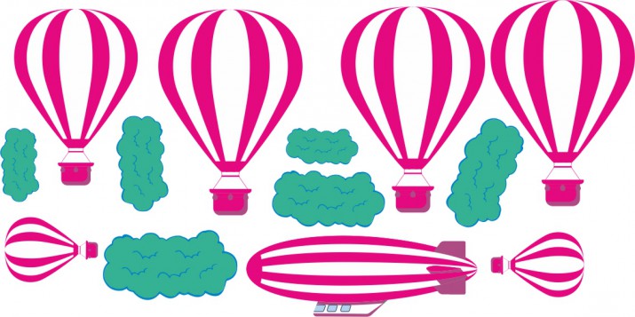 Naklejka ścienna dla dzieci -  balony 1122 - zdjęcie 2