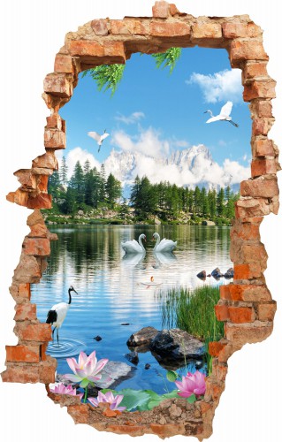 Naklejka na ścianę, dziura 3D  widok 3629 - zdjęcie 2
