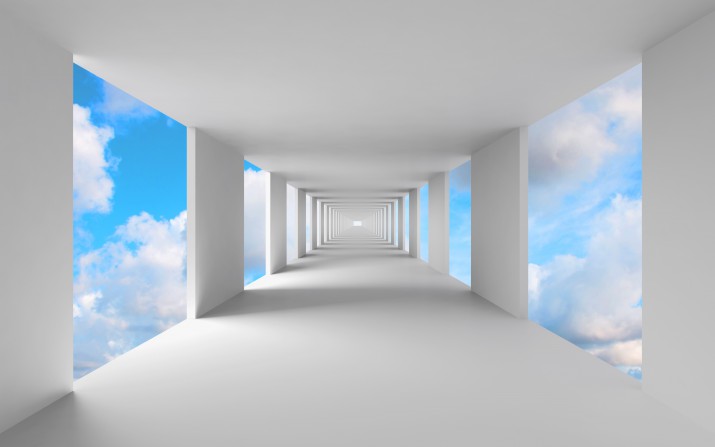 Fototapety Fotapeta na ścianę  tunel 3d Tapeta ścienna niebo 70724181 - zdjęcie 2