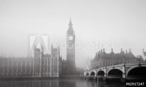 Palace of Westminster in fog Naklejkomania - zdjecie 1 - miniatura