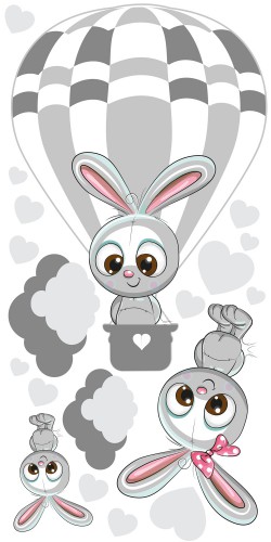 Naklejka ścienna dla dzieci- balony, zwierzątka 1418 - zdjęcie 2