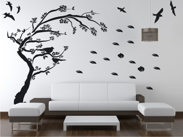 Naklejki na ścianę ścienne na ściany naklejka dekoracyjna ścienna, drzewo d31