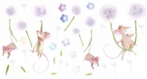 Naklejki na ścianę dla dzieci -  Dmuchawce, myszki, kwiaty 10368 Naklejkomania - zdjecie 2 - miniatura