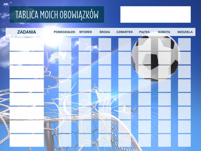 Tablica motywacyjna magnetyczna tablica z obowiązkami piłka 4532 - zdjęcie 4