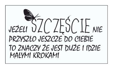480 Naklejka ścienna z napisem Duże szczęście idzie małymi krokami - zdjęcie 2