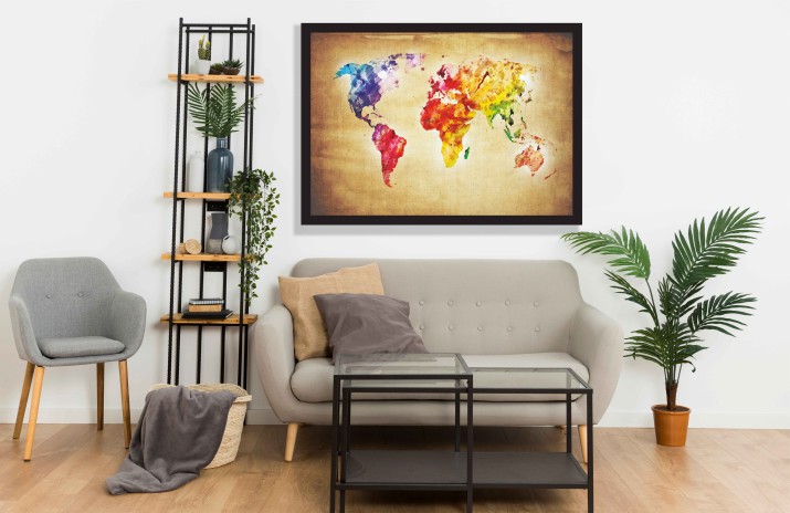 Plakat mapa świata  61241 - zdjęcie 2