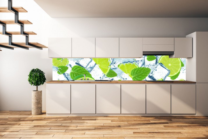 Panele kuchenne PCV 14367 Limonka
