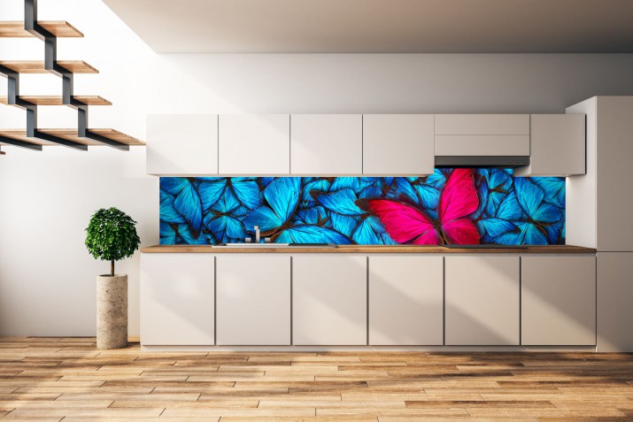 Panel szklany do kuchni  14322 motyle