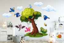 Naklejki na ścianę dla dzieci  41050 wesołe ptaszki Naklejkomania - zdjecie 1 - miniatura