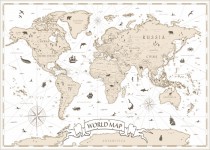 Plakat mapa świata  61243 Naklejkomania - zdjecie 3 - miniatura