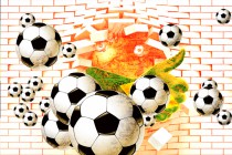 Fototapeta piłkarska  9102 na ścianę tapeta na fizelinie dla dzieci młodzieży  na flizelinie Naklejkomania - zdjecie 2 - miniatura