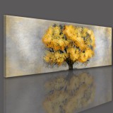 Obraz na ścianę złote drzewo beton 41293 Naklejkomania - zdjecie 2 - miniatura