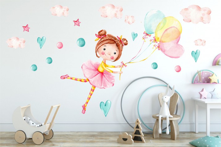 Naklejki dla dzieci dziecka na ścianę 9650 balony - 1