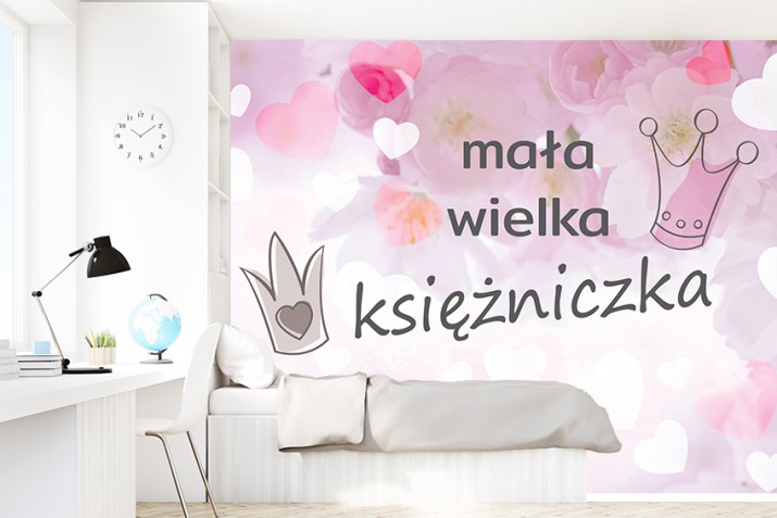Fototapeta na ścianę tapeta na fizelinie do pokoju dziecięcego dla dzieci Mała księżniczka 10485