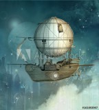 Steampunk fantasy vessel Naklejkomania - zdjecie 1 - miniatura