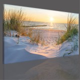 Obraz na ramie płótno canvas- pejzaż, morze, plaża, wydmy 15082 Naklejkomania - zdjecie 2 - miniatura