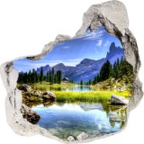 Naklejka na ścianę, dziura 3D jezioro niebo las góry 3579 Naklejkomania - zdjecie 2 - miniatura