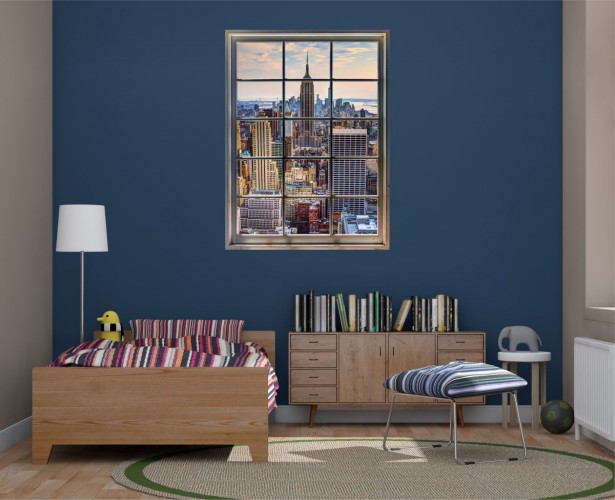 Naklejka na ścianę, dziura 3D okno miasto Nowy Jork 3533 Naklejkomania - zdjecie 1