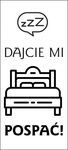Drewniana zawieszka na drzwi, upominek dla śpiocha, zawieszka 04 - zdjęcie 5