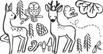 Naklejka ścienna dla dzieci -  zwierzątka, las, drzewa, sarny 10355 Naklejkomania - zdjecie 2 - miniatura