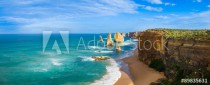Panorama of the landmark Twelve Apostles along the famous Great Ocean Road, Victoria, Australia Naklejkomania - zdjecie 1 - miniatura