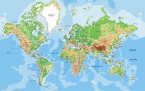 Naklejka ścienna - mapa świata mapa 8 Naklejkomania - zdjecie 2 - miniatura