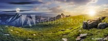 huge stones in valley on top of mountain range Naklejkomania - zdjecie 1 - miniatura