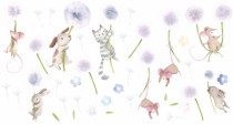 Naklejki na ścianę dla dzieci -  Dmuchawce, myszki, kwiaty 10375 Naklejkomania - zdjecie 2 - miniatura