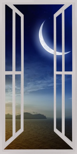 Naklejka na ścianę, dziura 3D okno noc 237 Naklejkomania - zdjecie 1