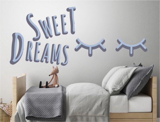 Naklejka ścienna dla dzieci - oczka Sweet Dreams 7013 Naklejkomania - zdjecie 1